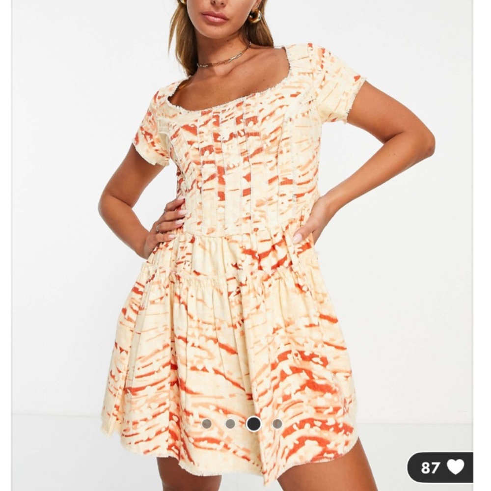 ASOS square neck mini corset dress